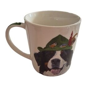 PPD Swiss Bernese Mountain Dog Large White And Green Mug Paper Products Design